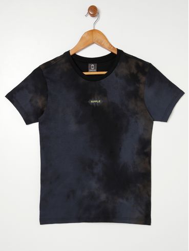 Camiseta Manga Curta Juvenil Para Menino - PRETO