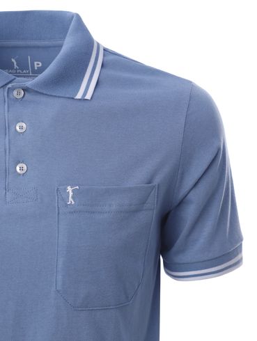 Polo Manga Curta Masculina AZUL