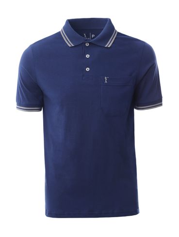 Polo Manga Curta Masculina MARINHO