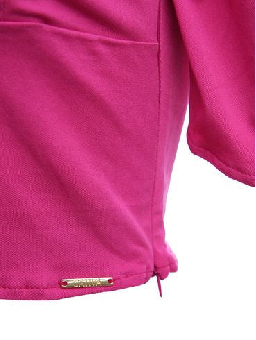 Blusa Cropped Manga Curta Feminina ROSA