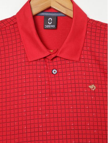 Polo Manga Curta Juvenil Para Menino - VERMELHO