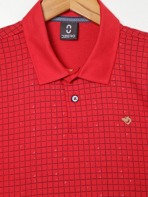 Polo Manga Curta Juvenil Para Menino - VERMELHO
