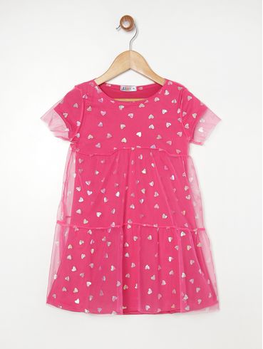 Vestido Kid+ Infantil Para Menina - Rosa Pink