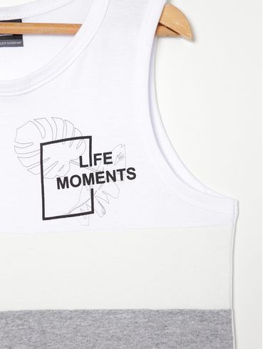 Camiseta Regata Juvenil Para Menino - BRANCO