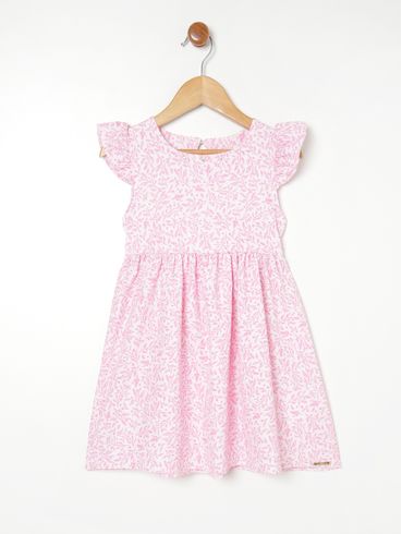 Vestido Estampado Infantil Para Menina - ROSA