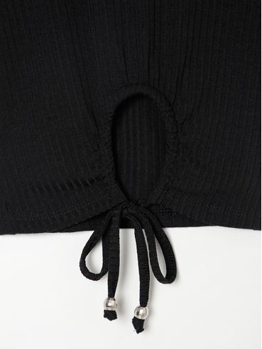 Blusa Manga Curta Juvenil Para Menina PRETO