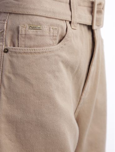 Bermuda Sarja Autentique Feminina BEGE