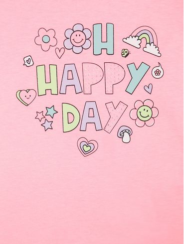 Blusa Manga Curta Infantil Para Menina ROSA