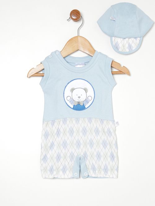 Macacão Infantil Para Bebê- AZUL