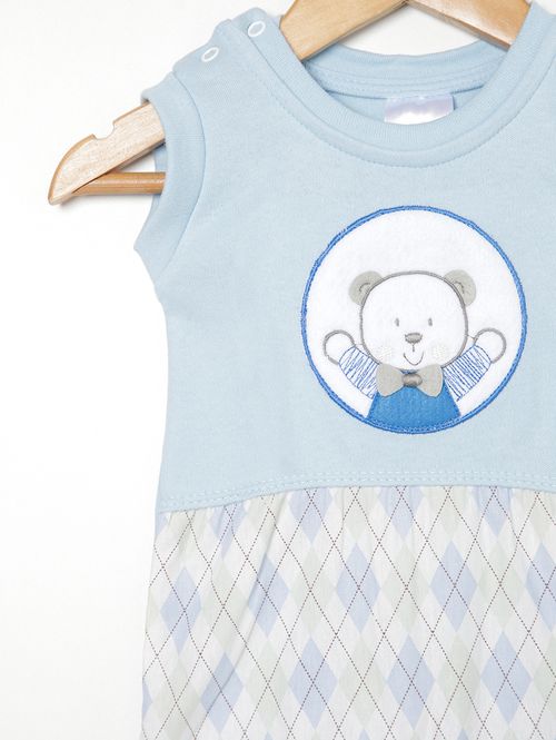 Macacão Infantil Para Bebê- AZUL