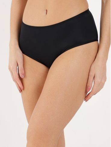 Kit com 02 Calcinhas Altas Femininas BEGE/PRETO
