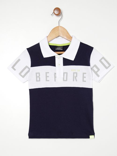 Polo Infantil Para Menino - MARINHO