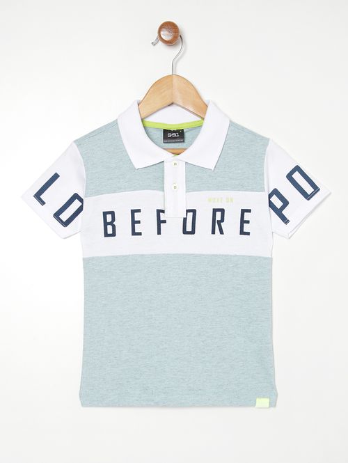 Polo Infantil Para Menino - AZUL CLARO