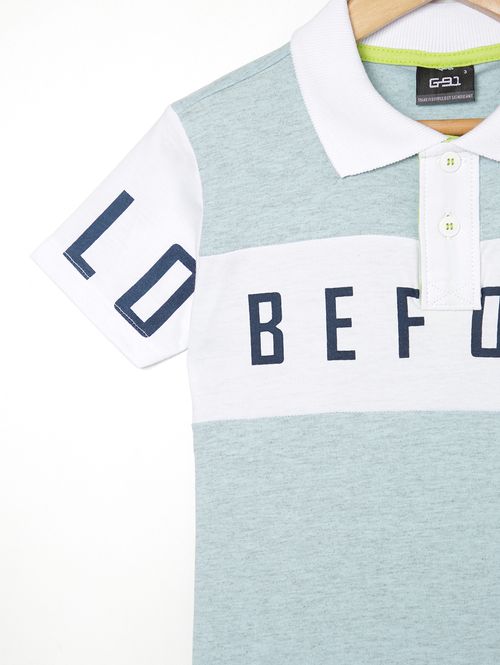 Polo Infantil Para Menino - AZUL CLARO