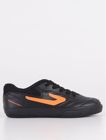 Tênis Futsal Topper Dominator Juvenil Para Menino PRETO/LARANJA
