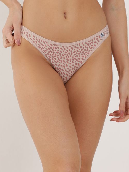 Kit com 03 Calcinhas DelRio Feminina Rosa/Bege/Preto