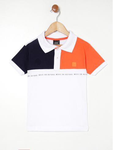 Polo Infantil Para Menino - BRANCO