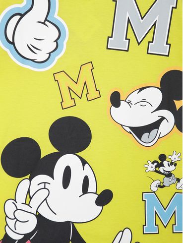 Camiseta Manga Curta Disney Infantil Para Menino AMARELO