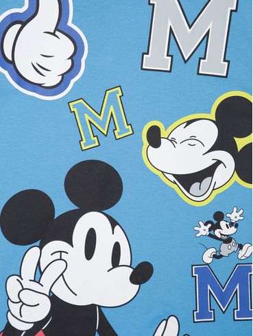 Camiseta Manga Curta Disney Infantil Para Menino AZUL