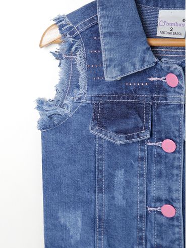Colete Infantil Para Menina AZUL