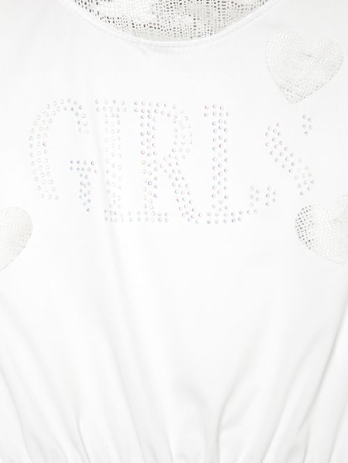 Blusa Manga Curta Infantil Para Menina OFF WHITE