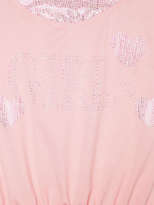 Blusa Manga Curta Infantil Para Menina ROSA