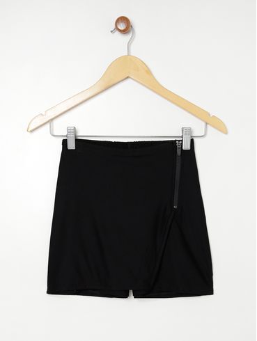 Short Saia Juvenil Para Menina - PRETO
