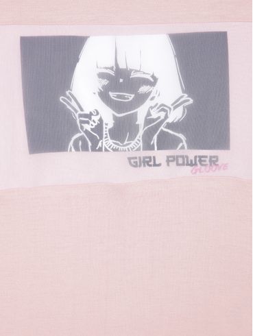 Blusa Manga Curta Juvenil Para Menina - NUDE