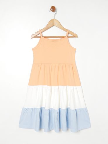 Vestido Infantil Para Menina - LARANJA