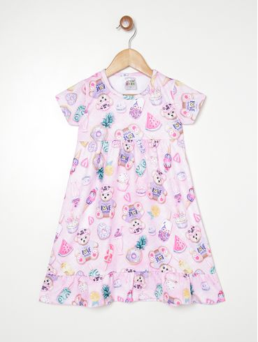 Vestido Infantil Para Menina - ROSA