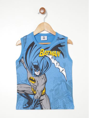 Camiseta Regata Batman Infantil Para Menino AZUL