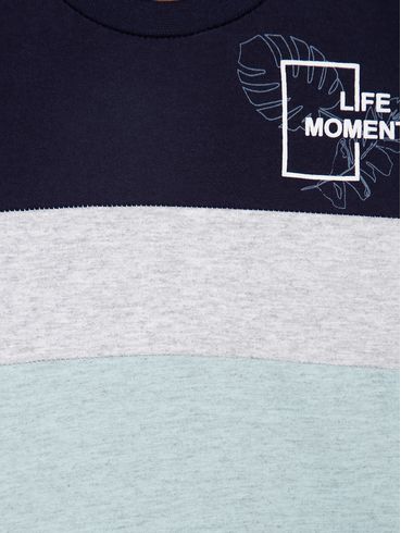 Camiseta Manga Curta Infantil Para Menino- MARINHO