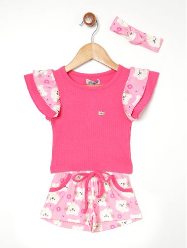 Conjunto Curto Flik Infantil - PINK