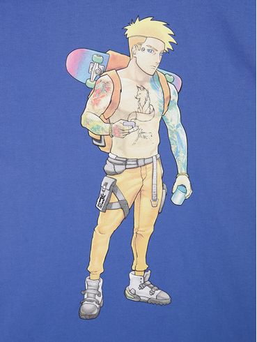 Camiseta Manga Curta Juvenil Para Menino AZUL