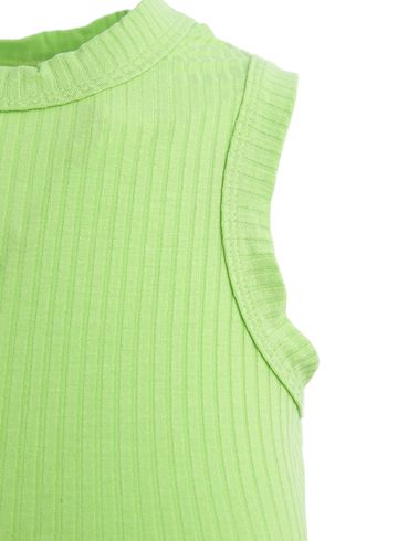 Blusa Regata Cropped Canelada Feminina VERDE