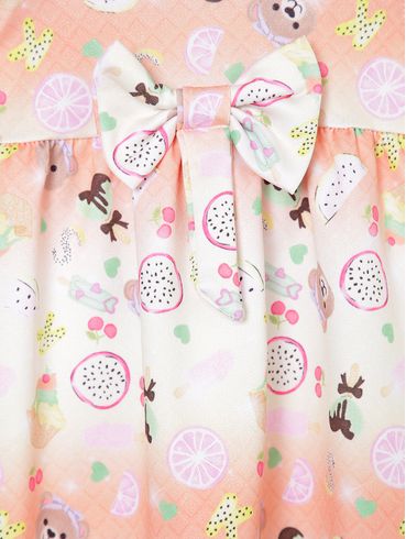 Vestido Infantil Para Bebê- LARANJA