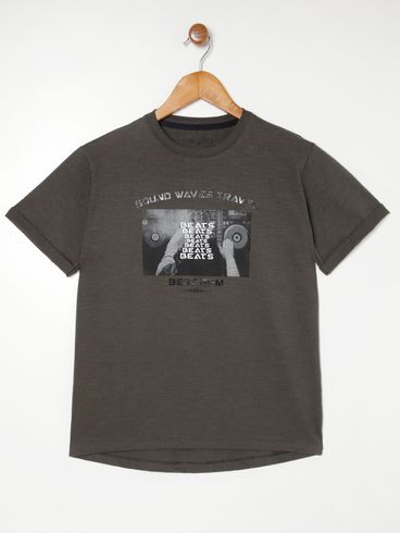 Camiseta Manga Curta Juvenil Para Menino - CHUMBO