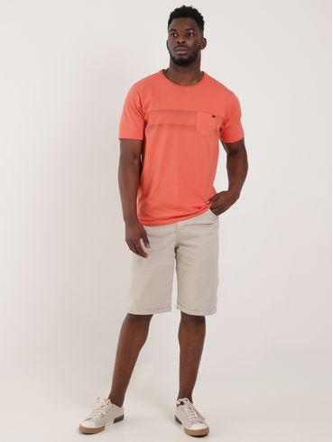 Camiseta Manga Curta No Stress Masculina Laranja