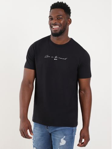 Camiseta Manga Curta Masculina PRETO