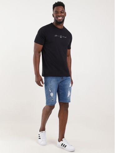 Camiseta Manga Curta Masculina PRETO