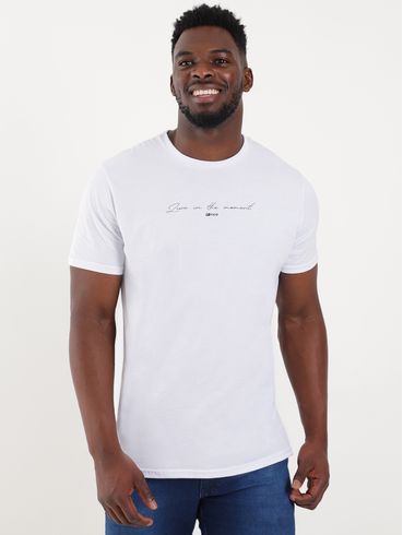 Camiseta Manga Curta Masculina BRANCO