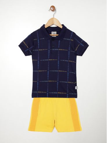Conjunto Curto Infantil Para Menino - MARINHO