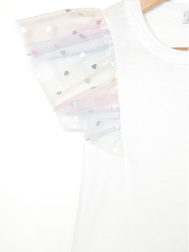 Conjunto com Tiara Kid+ Infantil Para Menina - BRANCO