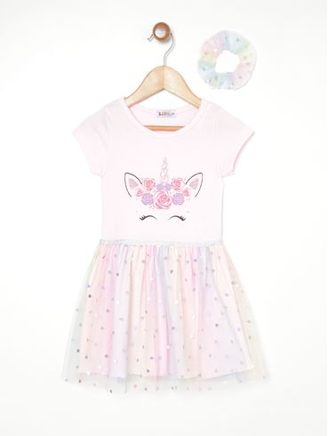 Vestido Kid+ Infantil Para Menina - ROSA
