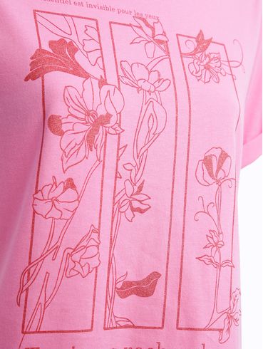 Blusa Manga Curta Autentique Feminina ROSA