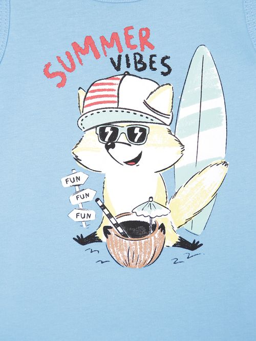 Conjunto Curto Infantil Para Bebê- AZUL