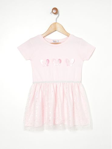 Vestido Estampado Infantil Para Menina - ROSA