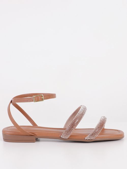 Sandália Rasteira Beira Rio Feminina CARAMELO