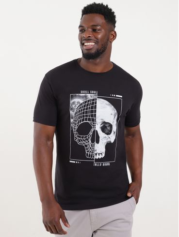 Camiseta Manga Curta Masculina PRETO
