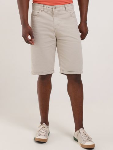 Bermuda Sarja Mokkai Masculina AREIA